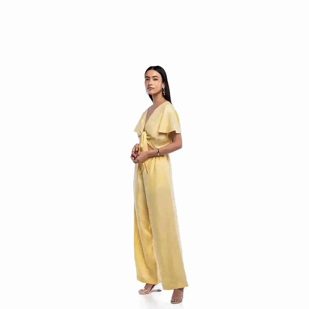 TISH Bow Jumpsuit on itsHemp