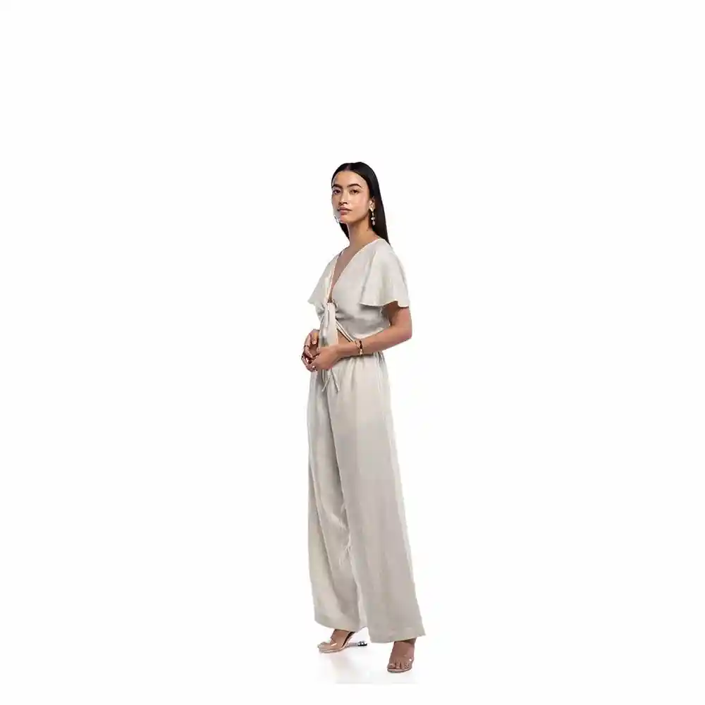 TISH Bow Jumpsuit on itsHemp