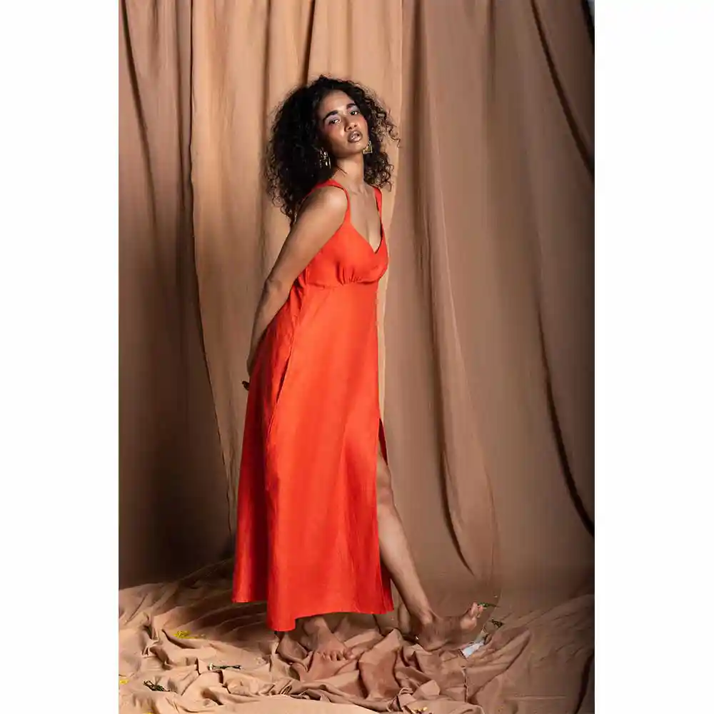 TISH Midi Slit Dress on itsHemp