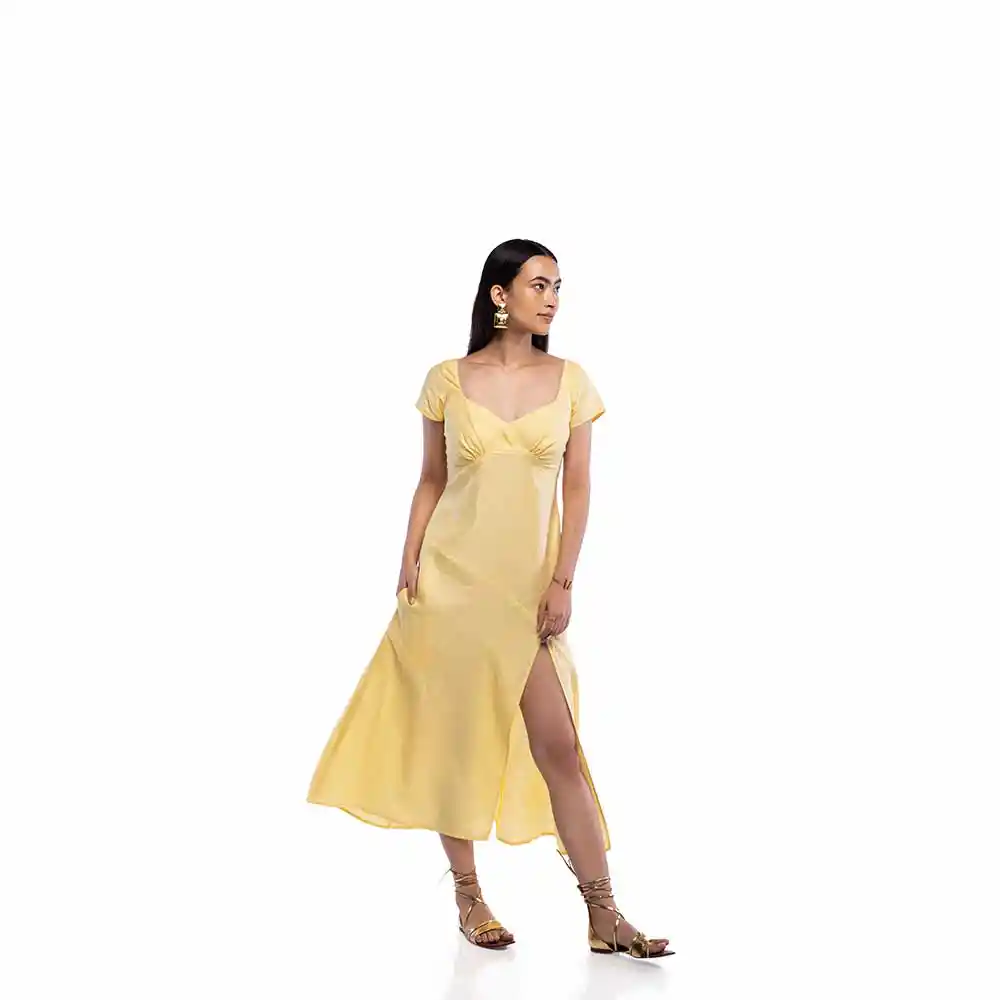 TISH Midi Slit Dress on itsHemp