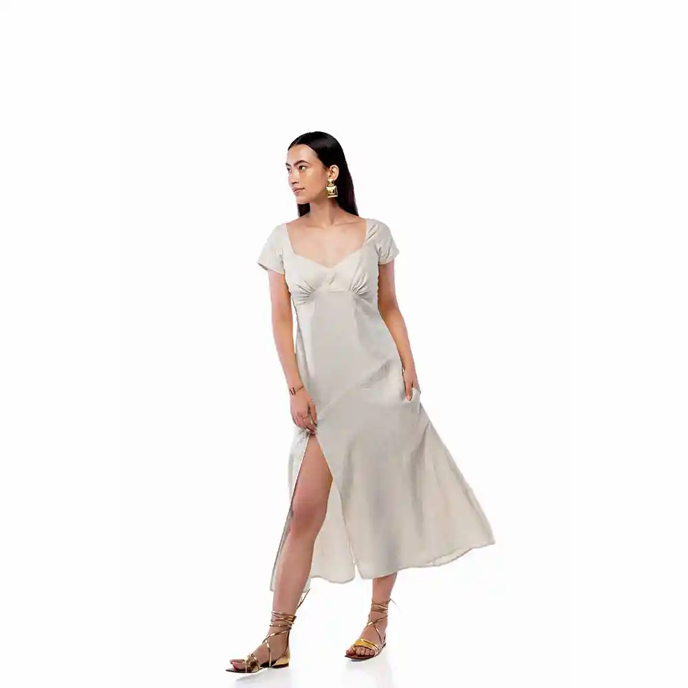 TISH Midi Slit Dress on itsHemp