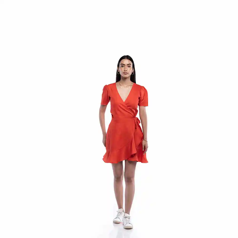 TS101017_1 TISH Mini Wrap Dress on itsHemp