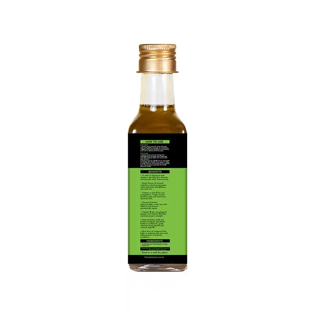 Veda Botanicals Himalayan Hemp Seed Oil, 100mL on itsHemp