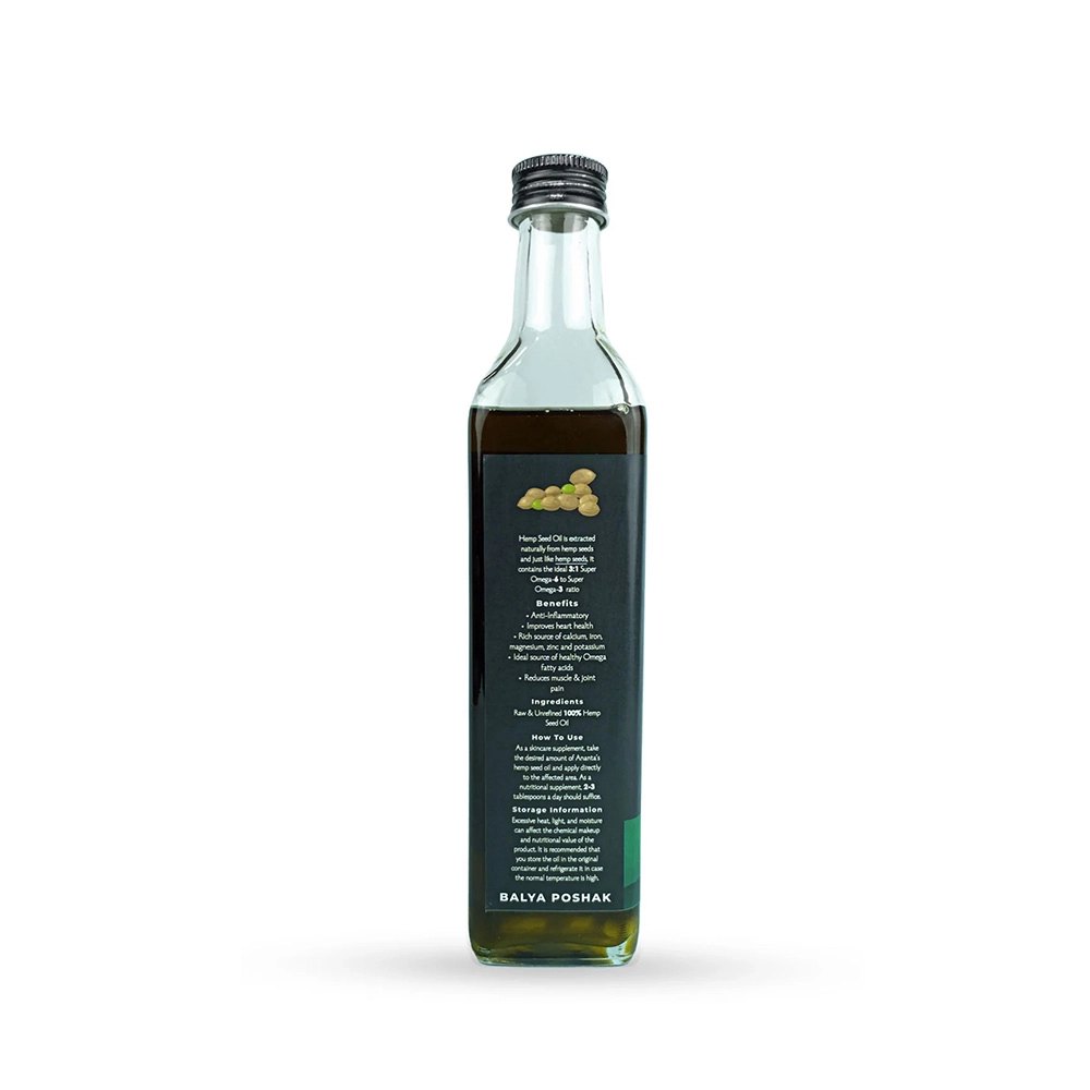 Ananta Hemp Sativa Oil Cold-pressed, 500mL - Image 5