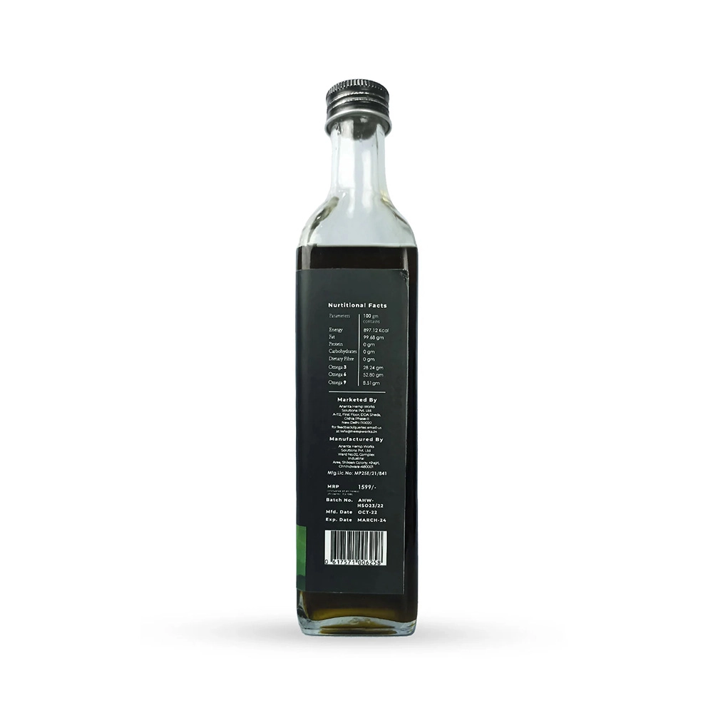 Ananta Hemp Sativa Oil Cold-pressed, 500mL - Image 4