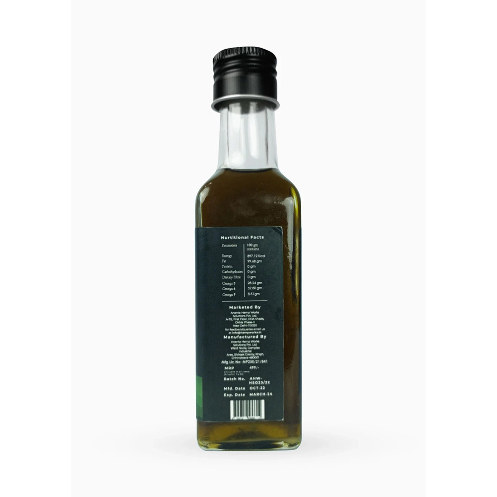 Ananta Hemp Sativa Oil Cold-pressed, 500mL - Image 3