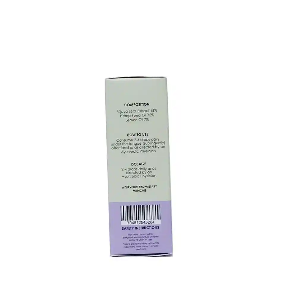Ananta Cannaease Pain Free Full-spectrum Vijaya Leaf Extract for Oral Consumption, 5400mg, 30mL, Lemon Flavour on itsHemp