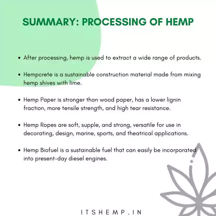 processing of hemp