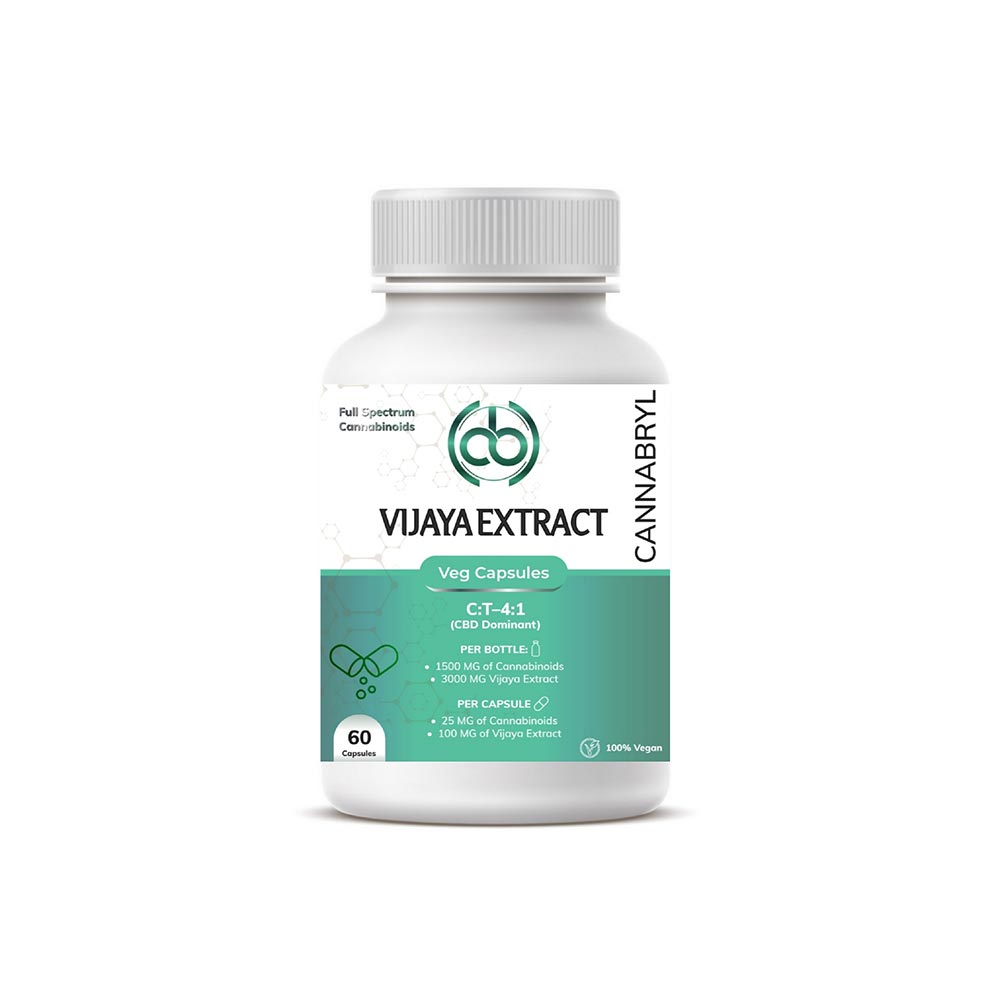 Cannabryl Vijaya Extract Veg Capsules 4:1 CBD-THC (CBD-dominant) on itsHemp