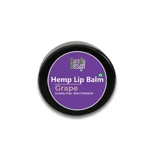 Cure By Design Hemp Lip Balm -  Grape, 8gms