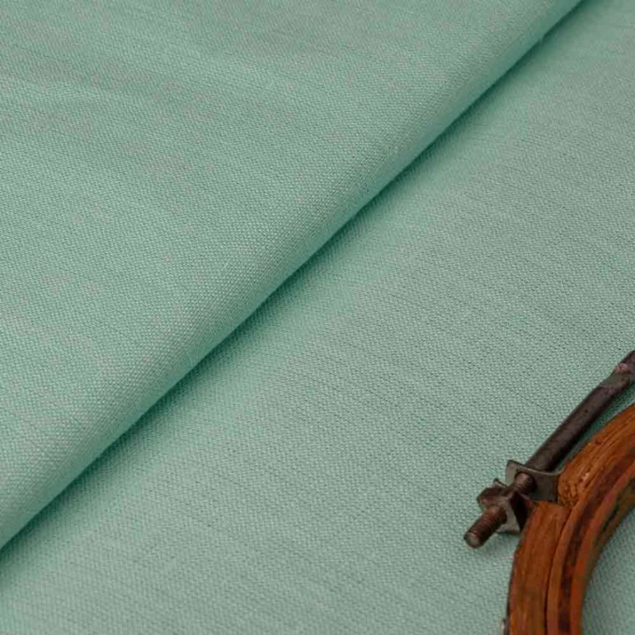 The Hemp Studio Penek Hemp Fabric, Mint Green on itsHemp