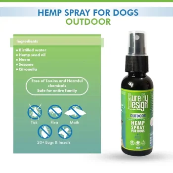 Cure By Design Hemp Spray for Dogs, Outdoor, 50mL on itsHemp
