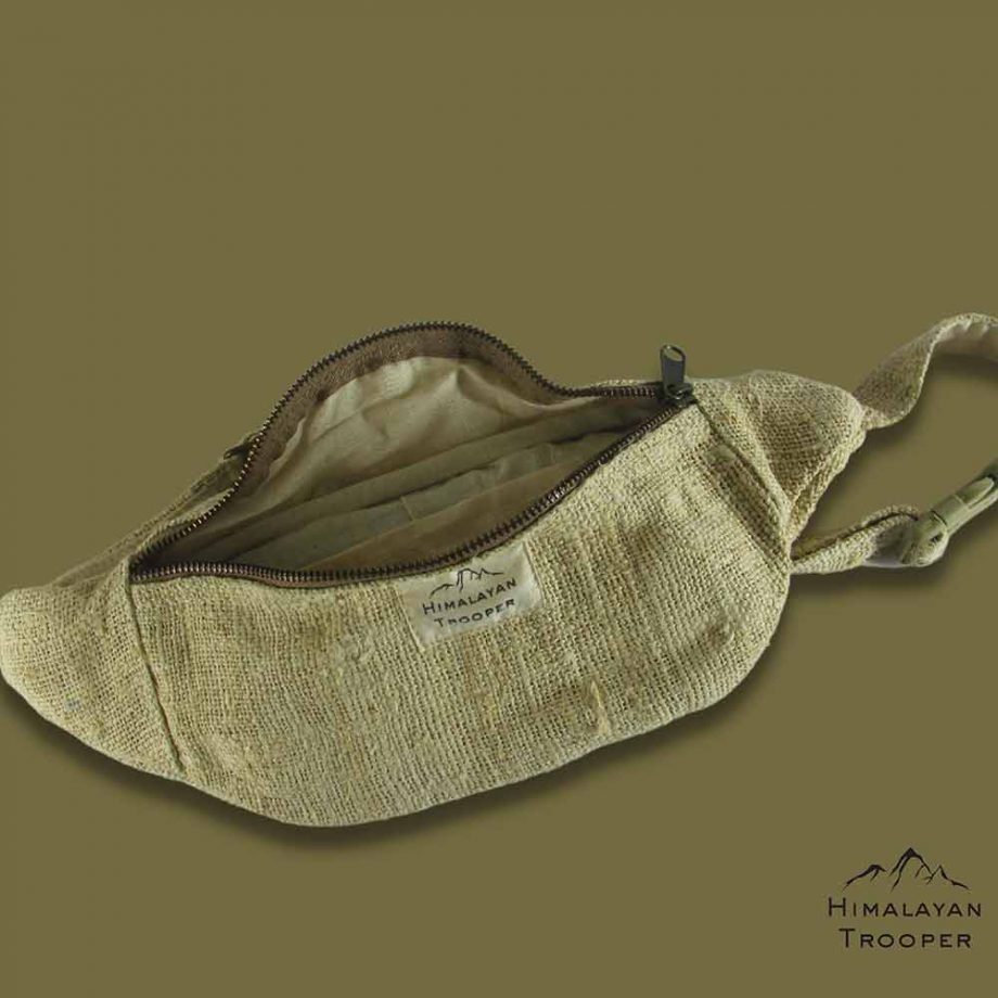 Himalayan Trooper Pure Hemp Waist Bag/Fanny Pack, natural on itsHemp