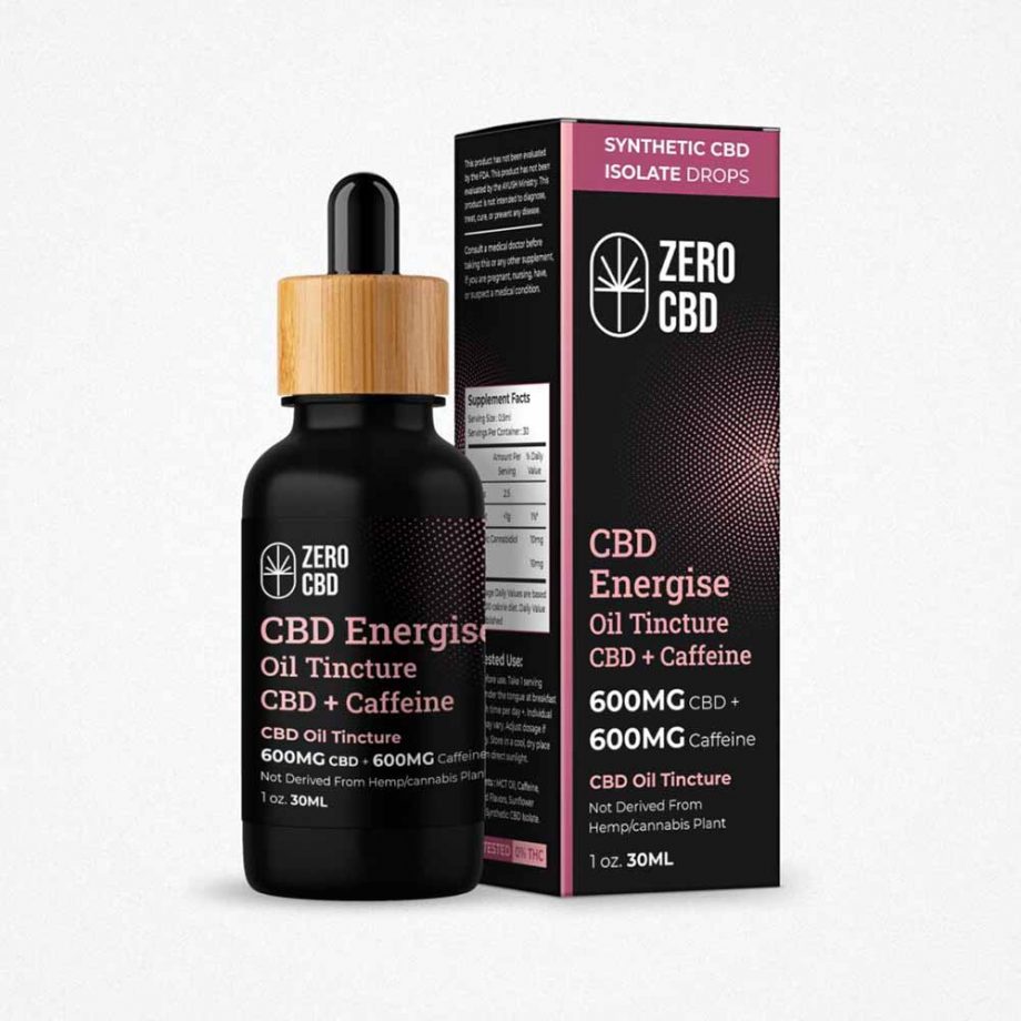 ZERO CBD Caffiene Energize Tincture, CBD + Caffiene (600 mg+ 600mg) (30ml) on itsHemp