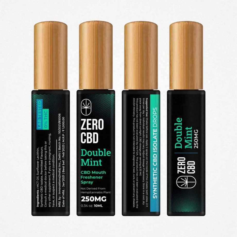 Zero CBD Mouth Freshener, Double Mint (250-500mg) (10ml) on itsHemp