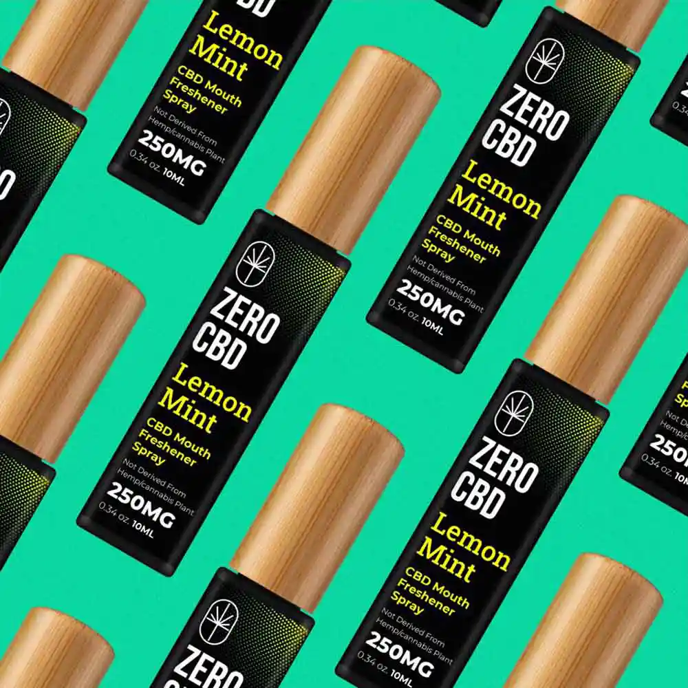 Zero CBD Mouth Freshener, Lemon Mint (250-500mg) (10ml) on itsHemp