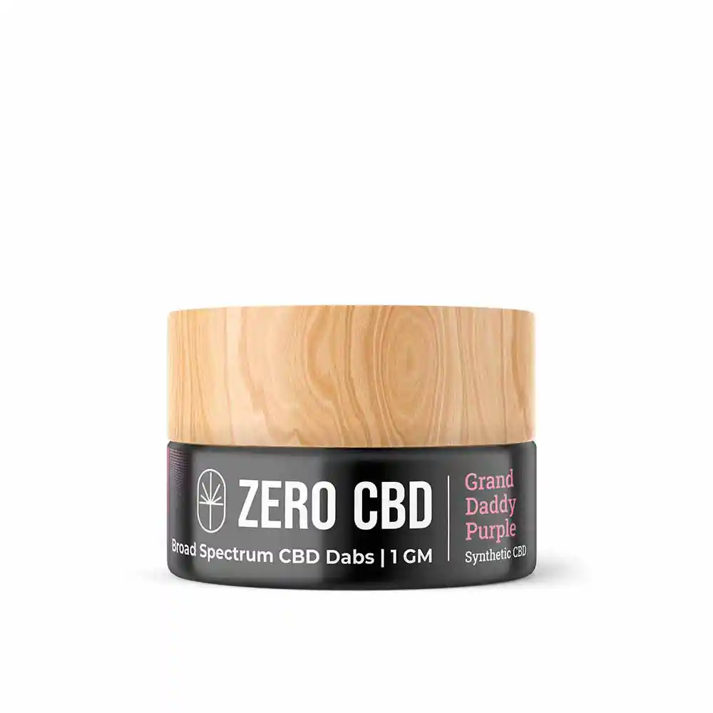 Zero CBD Synthetic Broad Spectrum Dabs, Grand Daddy Purple, (1-5g