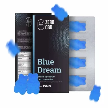 Zero CBD Broad Spectrum Gummies, Blue Dream, (15-50 mg) (4 pcs) on itsHemp