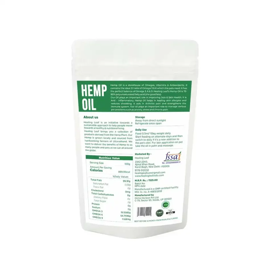 Healing Leaf Hemp oil for Pets, 90ml on itshemp