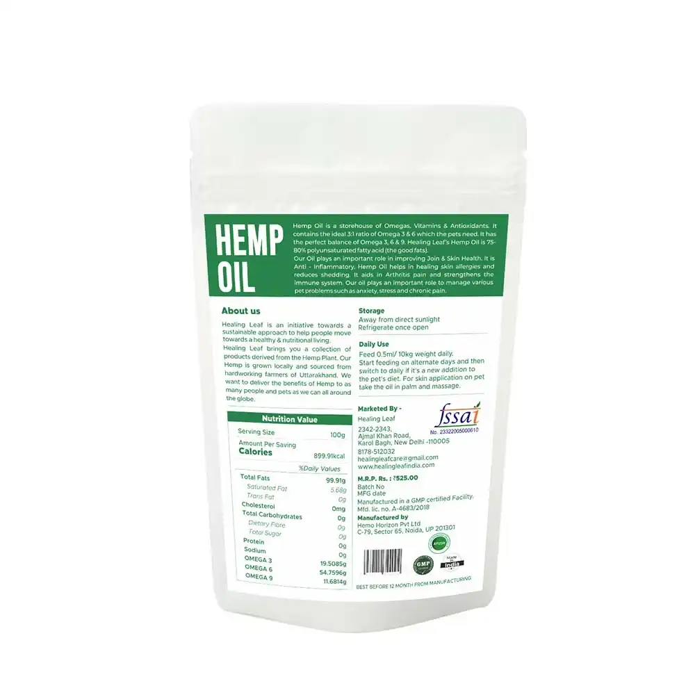Healing Leaf Hemp oil for Pets, 90ml on itshemp