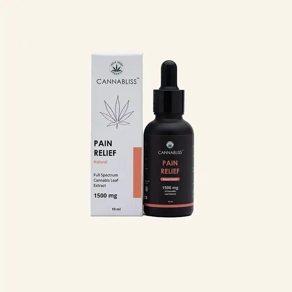 IH020030_1 India Hemp Organics Cannabliss Pain Relief, 1500mg, Natural, 10ml on itsHemp