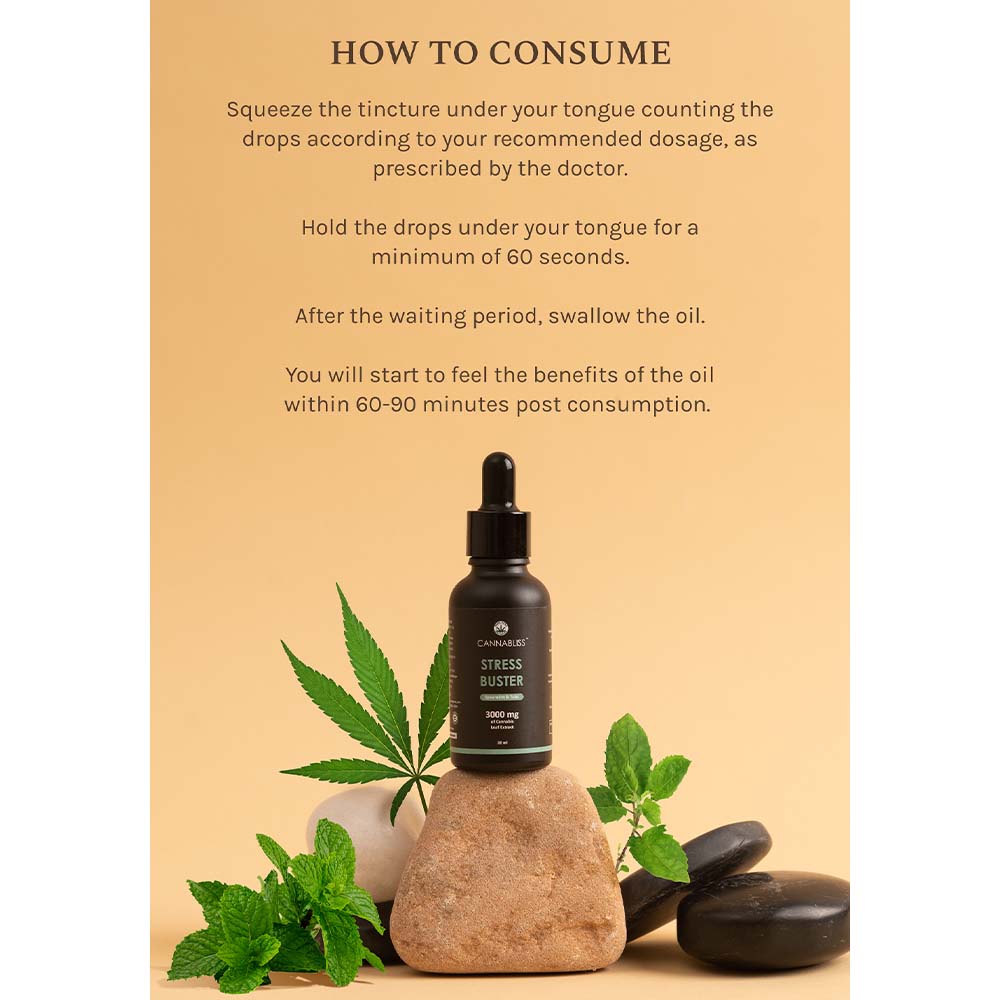 Cannabliss Stress Buster – High-Potency CBD Oil (1:3) – 1000mg, 10ml - Image 6