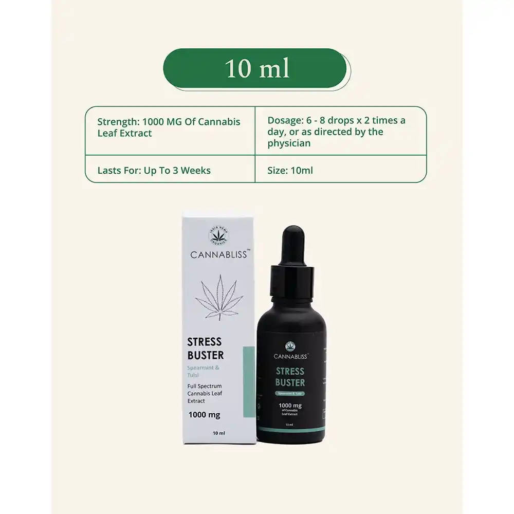 IH020031_3 ndia Hemp Organics Cannabliss Stress Buster, 1000mg, 10ml on itsHemp