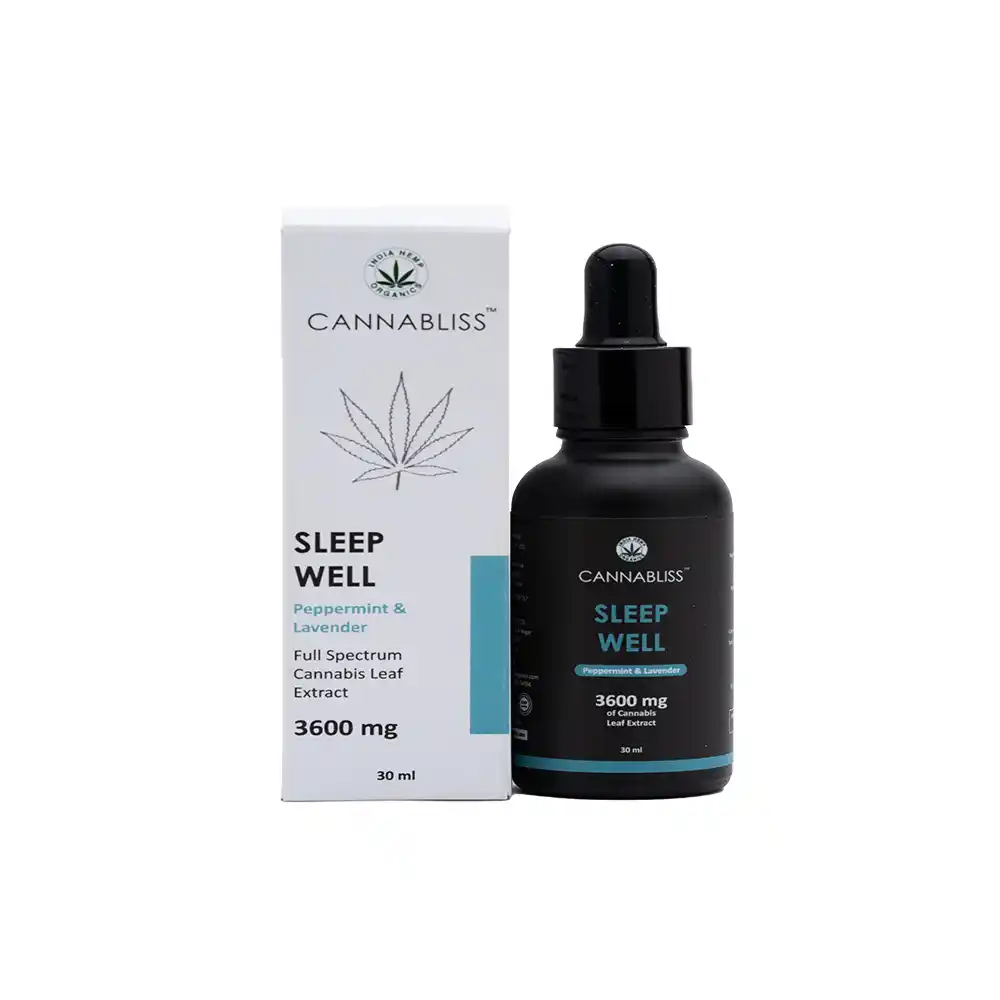 IH020035_1 India Hemp Organics Cannabliss Sleep Well, 3600mg, Peppermint & Lavender, 30ml on itsHemp