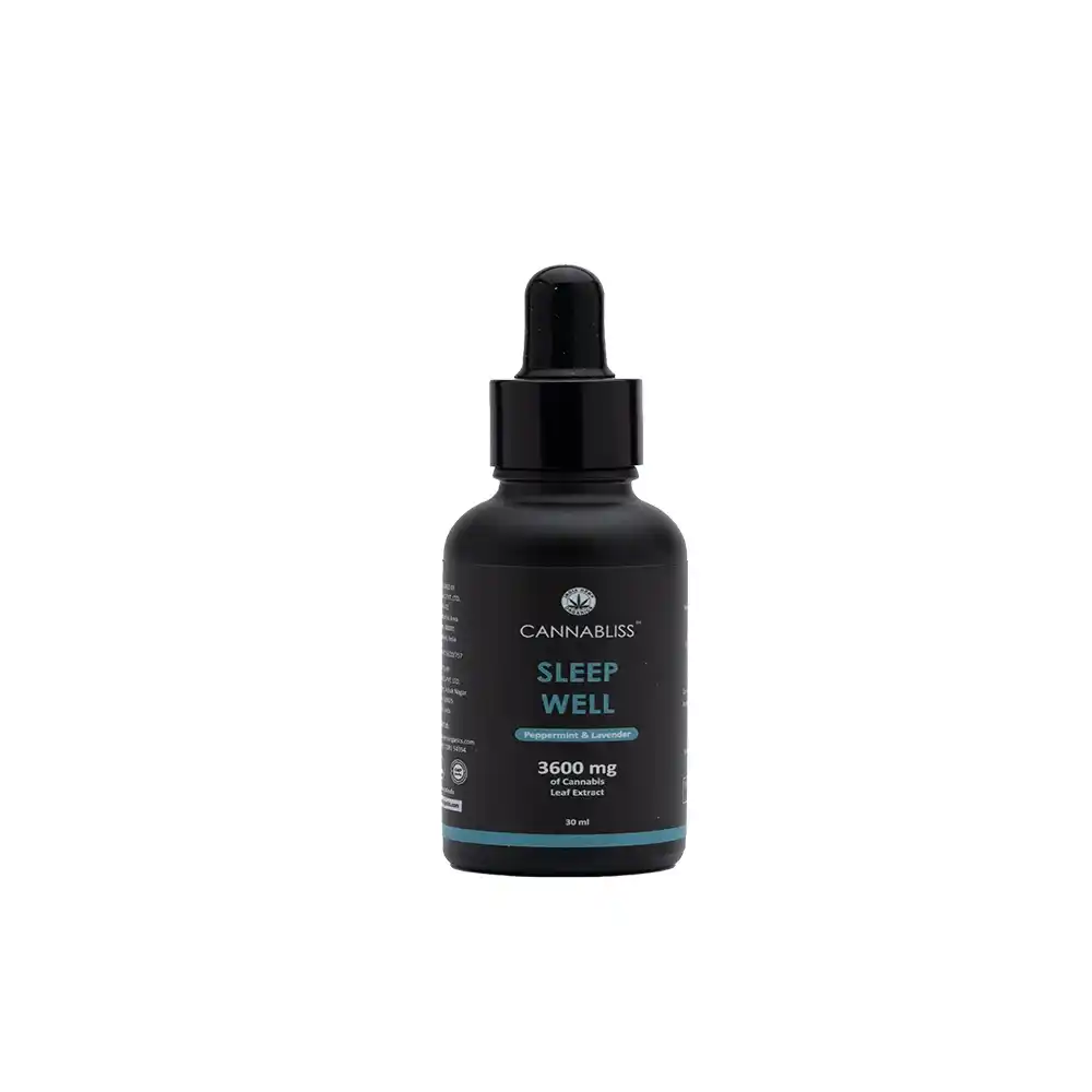 IH020035_2 India Hemp Organics Cannabliss Sleep Well, 3600mg, Peppermint & Lavender, 30ml on itsHemp