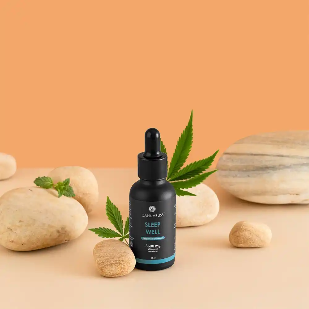 IH020035_3 India Hemp Organics Cannabliss Sleep Well, 3600mg, Peppermint & Lavender, 30ml on itsHemp