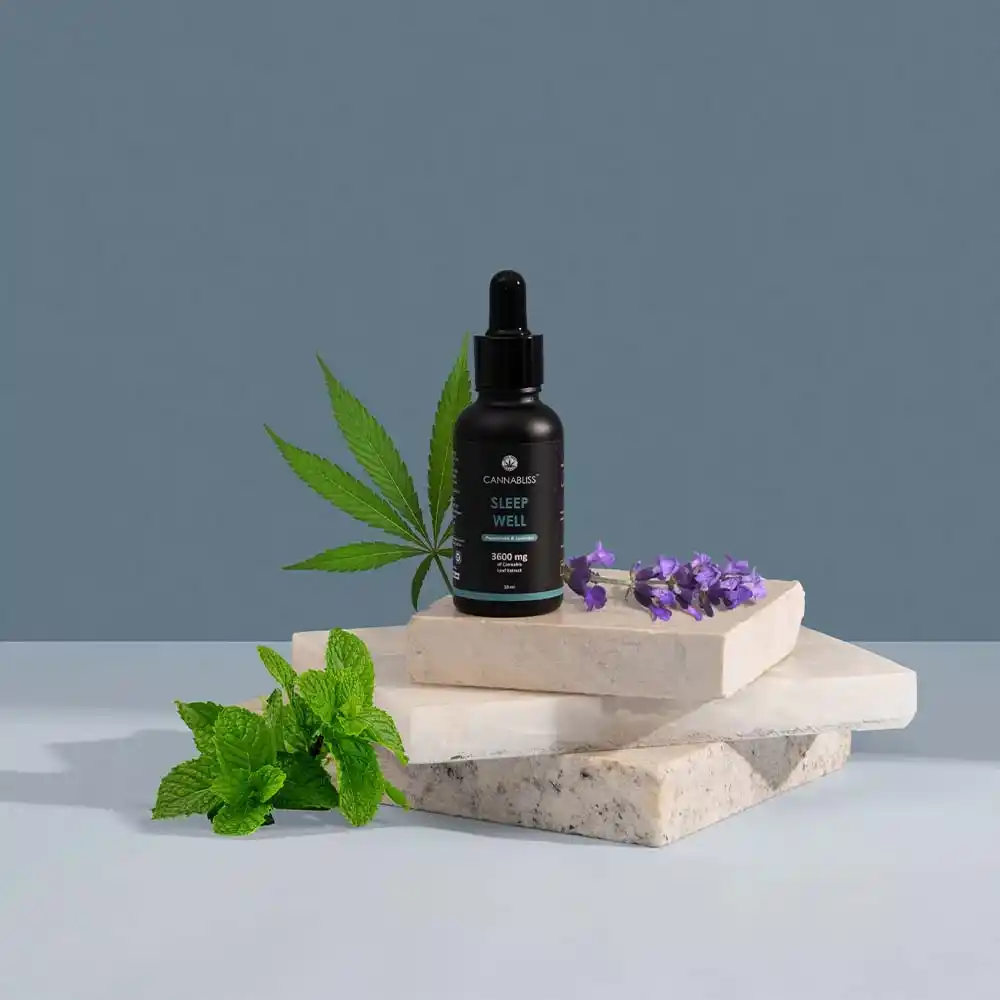 IH020035_4 India Hemp Organics Cannabliss Sleep Well, 3600mg, Peppermint & Lavender, 30ml on itsHemp