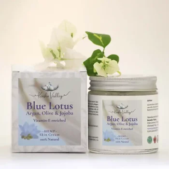 Kensho Valley Hemp Skin Cream with Blue Lotus, Argan & Olive, 100g on itsHemp