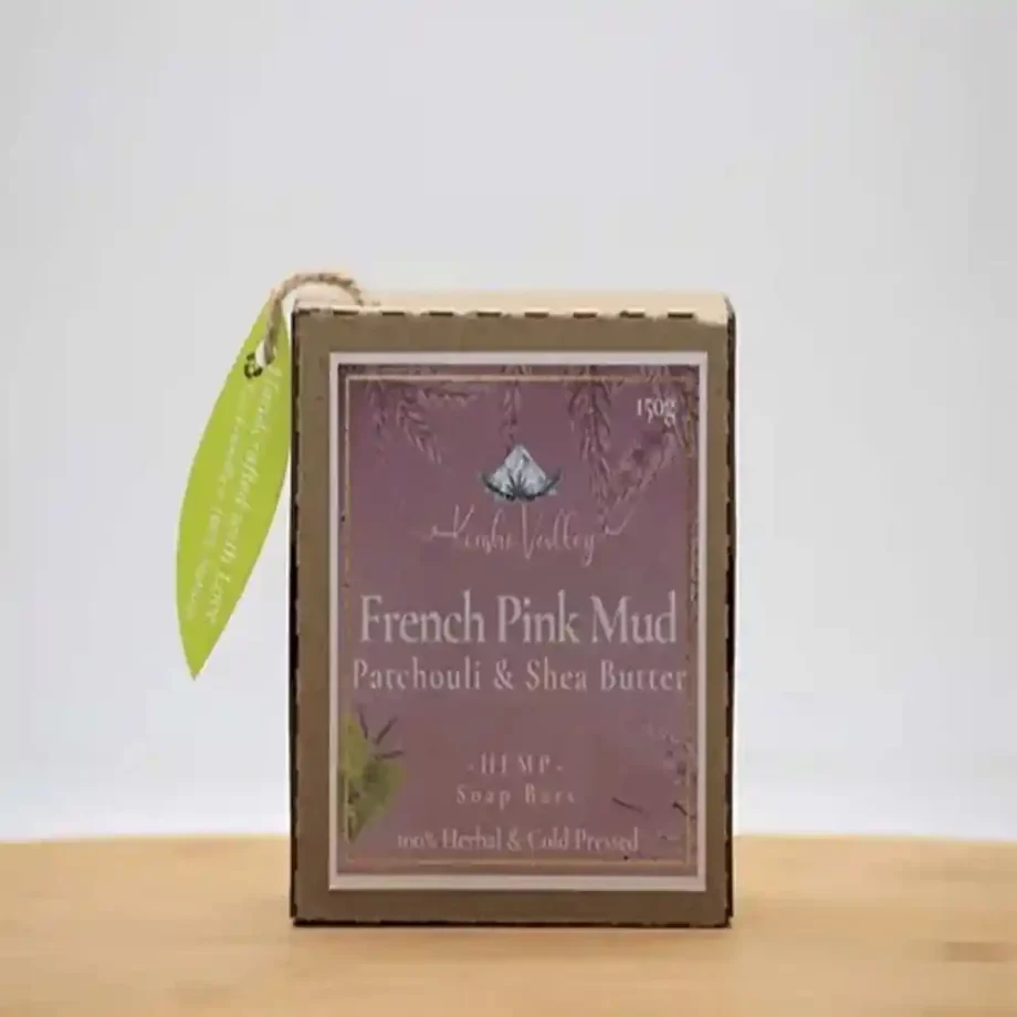 Kensho Valley Luxury Hemp Soap with French Pink Mud, Patchouli & Shea Butter, 160g on itsHemp