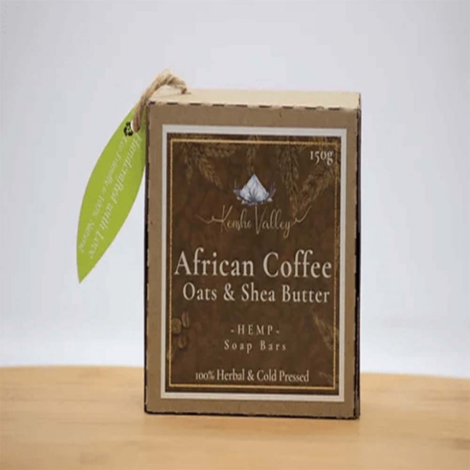 Kensho Valley Luxury Hemp Soap with African Coffee, Oats & Shea Butter, 160g itshemp