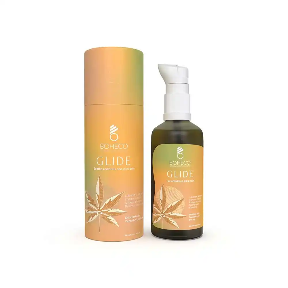 Boheco Glide Soothes arthritis and joint pain on itsHemp