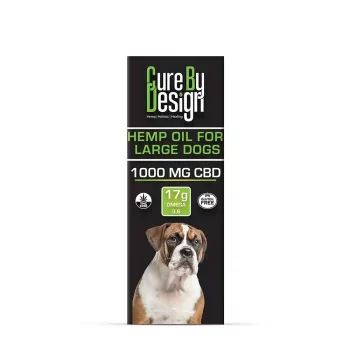 Cure By Design Hemp oil for large dogs 1000mg CBD on itsHemp