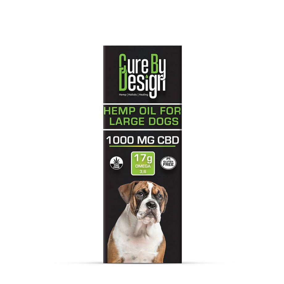 Cure By Design Hemp oil for large dogs 1000mg CBD (MCT) on itsHemp
