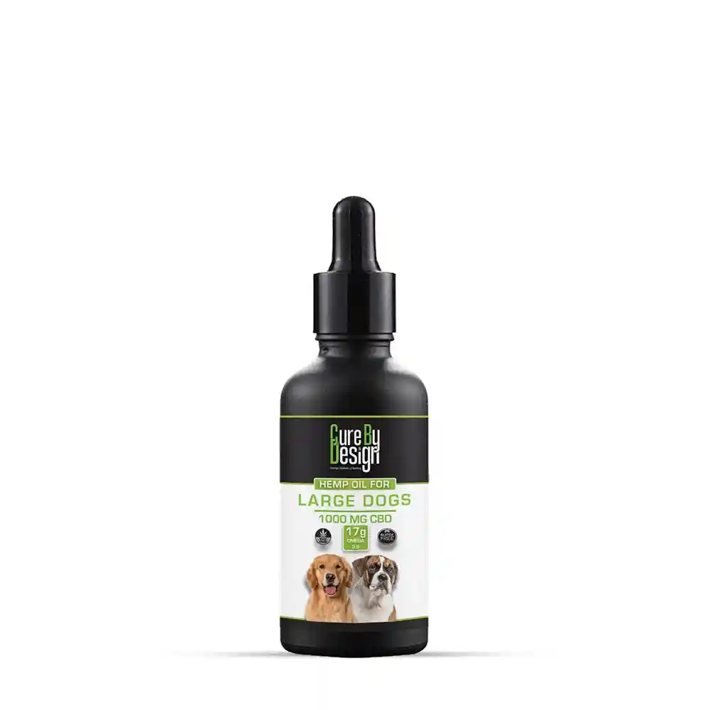 Cure By Design Hemp oil for large dogs 1000mg CBD on itsHemp
