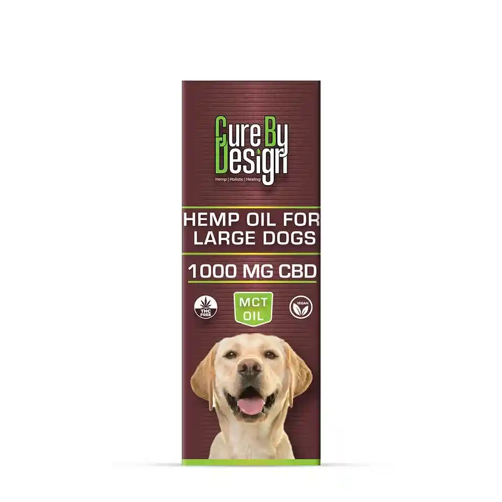 Cure By Design Hemp oil for large dogs 1000mg CBD (MCT) on itsHemp