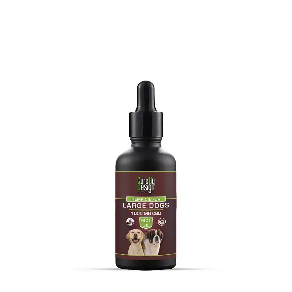 Cure By Design Hemp oil for large dogs 1000mg CBD (MCT) on itsHemp