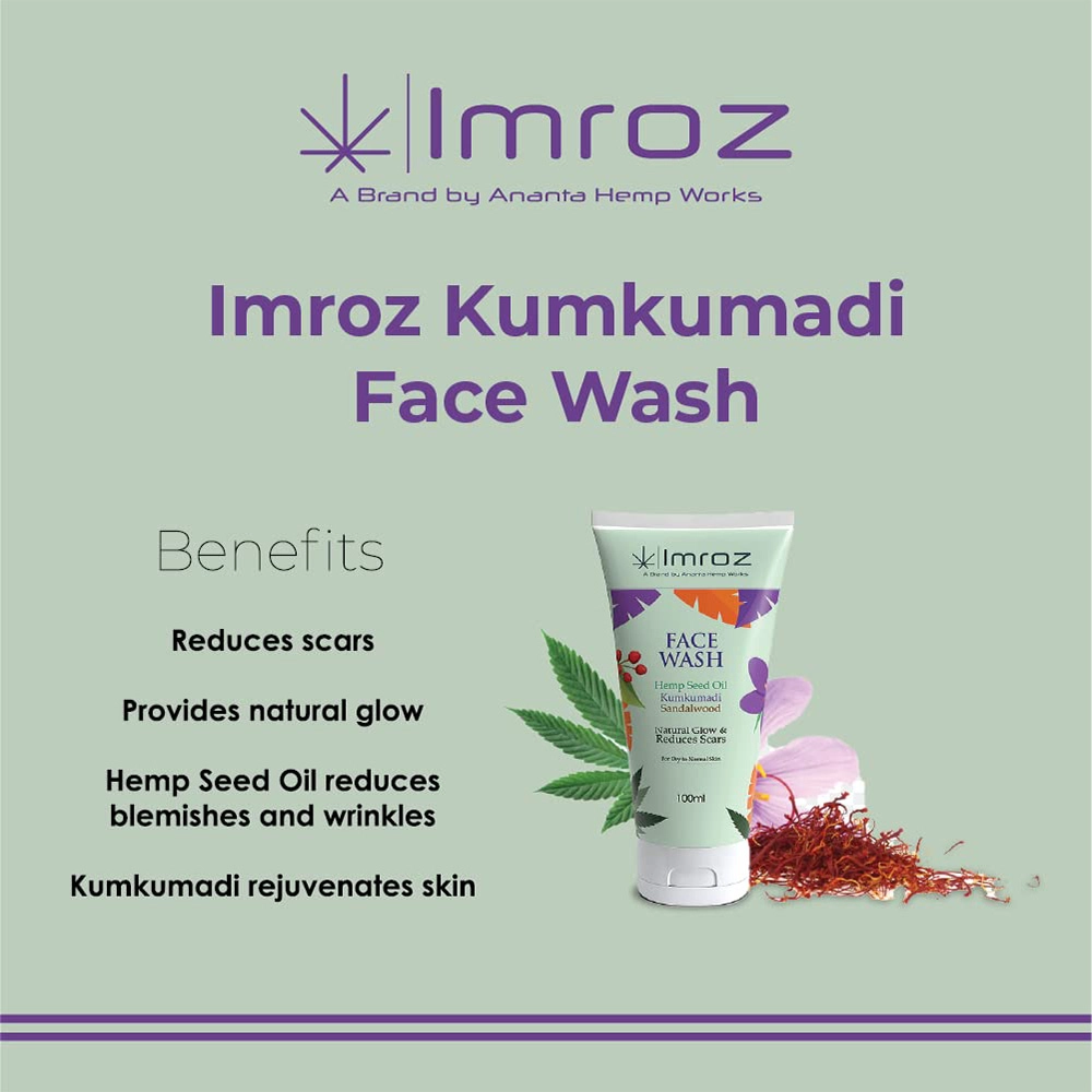 Imroz Face Wash With Hemp Seed Oil & Kumkumadi, 100ml - Image 12