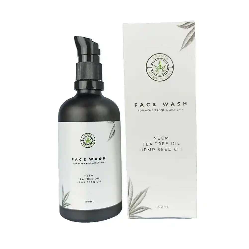 AH055048_1 Ananta Hemp Tea Tree & Neem Face Wash, 100ml on itsHemp