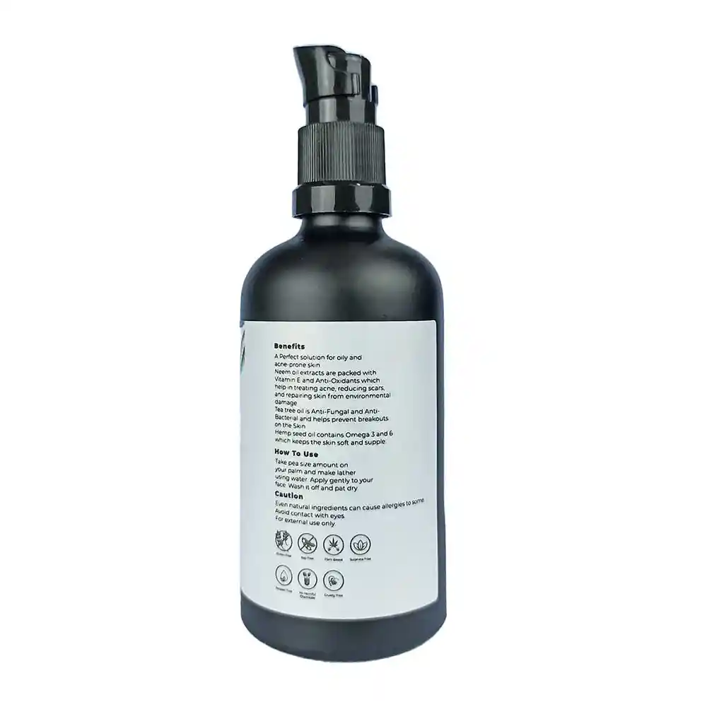 Ananta Hemp Tea Tree & Neem Face Wash, 100ml on itsHemp