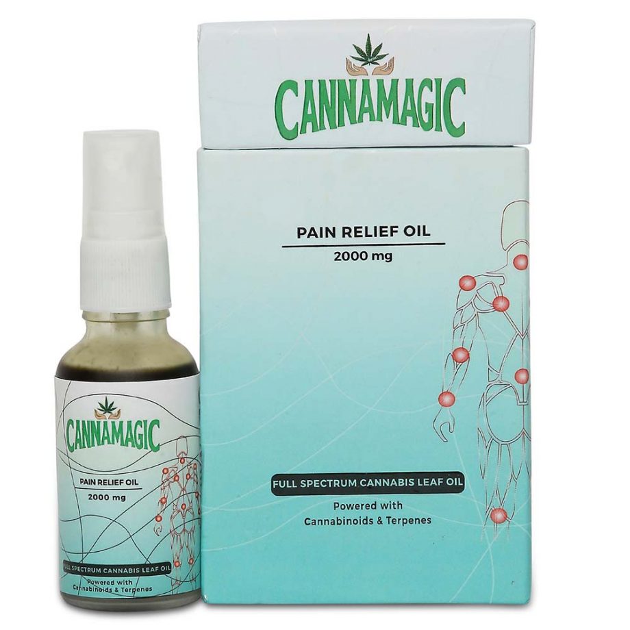 cannamagic pain relief oil drops on itsHemp