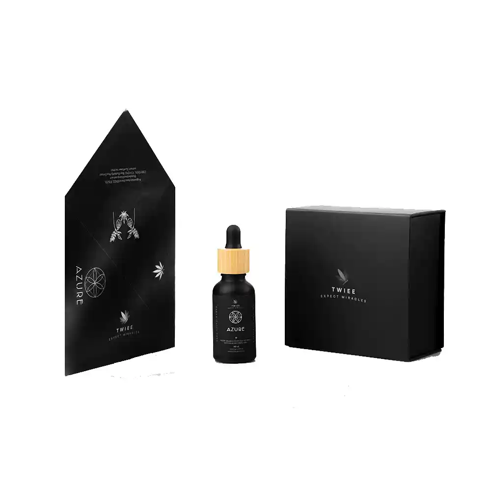 Twiee Azure Water Soluble Hemp Leaf Extract with Blue Butterfly Pea Tea (2000mg), 30ml on itsHemp