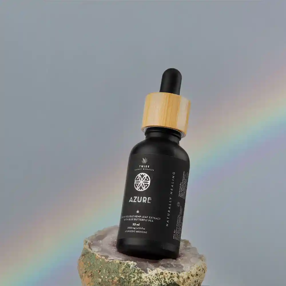 Twiee Azure Water Soluble Hemp Leaf Extract with Blue Butterfly Pea Tea (2000mg), 30ml on itsHemp