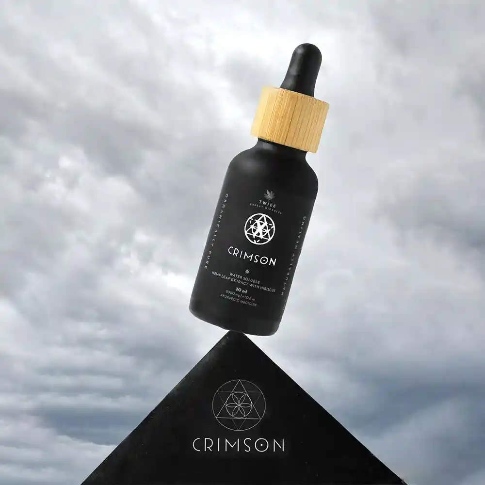 Twiee Crimson Water Soluble Hemp Leaf Extract with Hibiscus Tea (2000mg),, 30ml on itsHemp