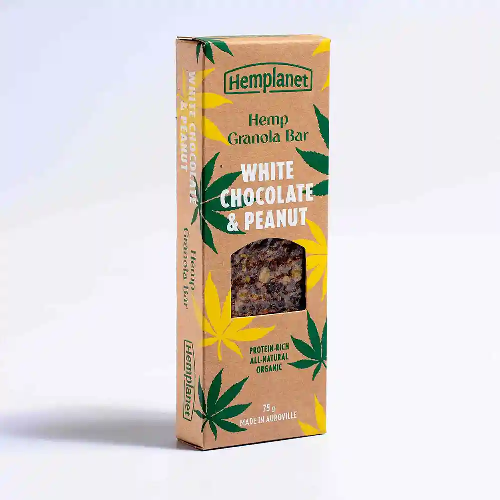 HP046012 Hemplanet White Chocolate & Peanut – Hemp Granola Bar on itshemp
