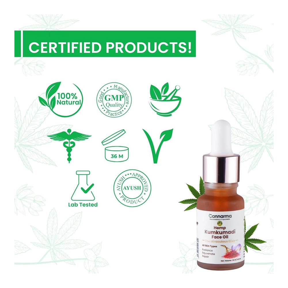 Cannarma™  Hemp Kumkumadi Face Oil, 30ml - Image 3
