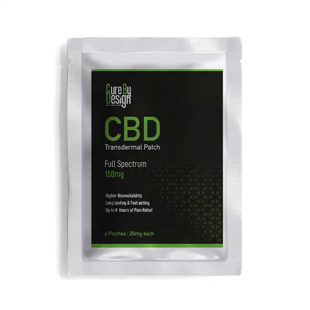 CD033082_1 Cure By Design Full Spectrum Transdermal Patch, 6 Patches, 25mg on itshemp